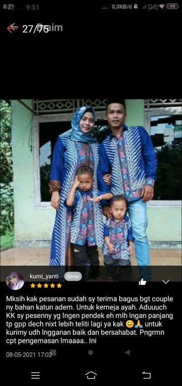 Batik Couple Keluarga Sania Ruffle Ori Ndoro Jowi Dnt Motif Madu Termurah Di