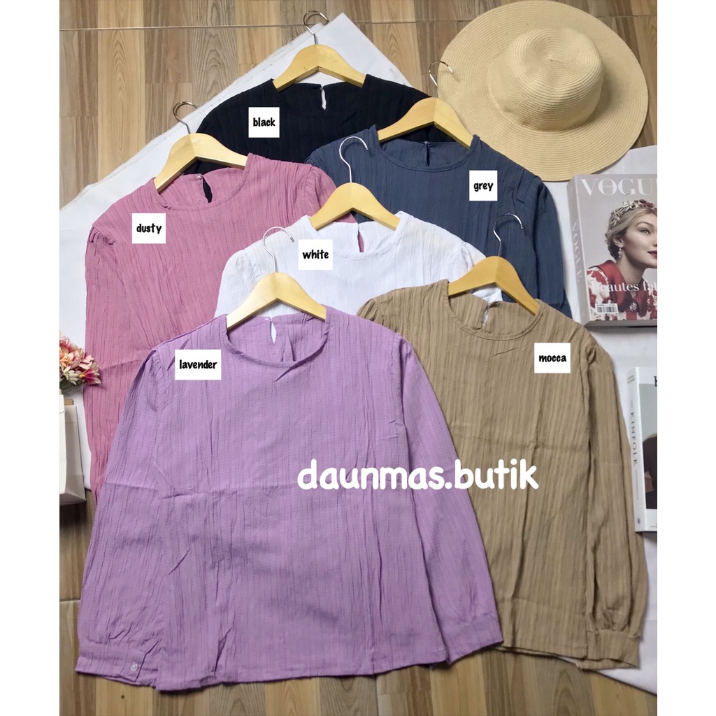 1KG MUAT 5PCS | OLIVE LADY CRUSH SHIRT TOP HITS OOTD SELEBGRAM FASHION GROSIR WANITA TERMURAH