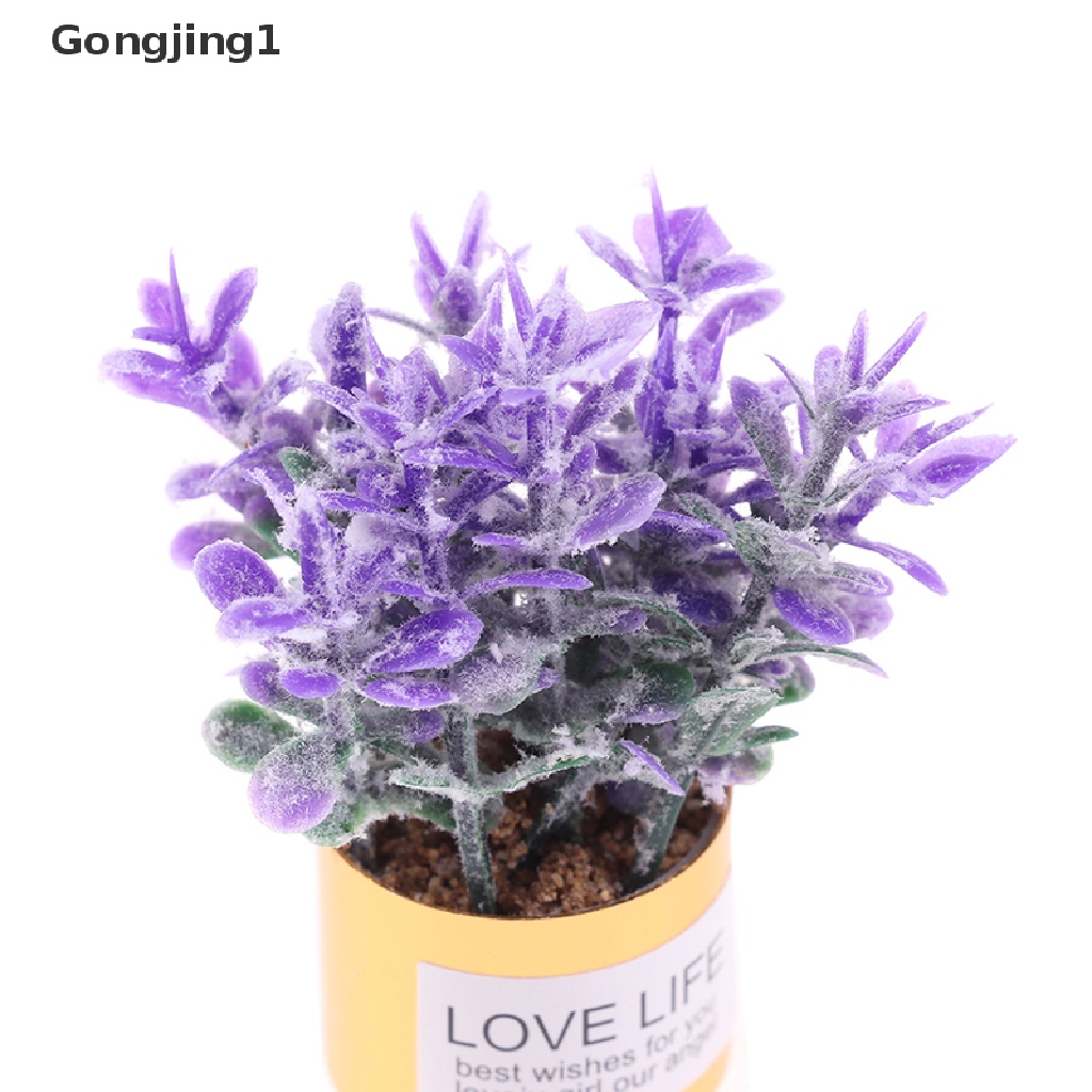 Gongjing1 1Pc Pot Tanaman Lavender Mini Skala 1: 12 Untuk Dekorasi Rumah Boneka