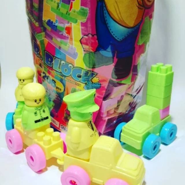 Mainan blok lego besar isi 206 pcs