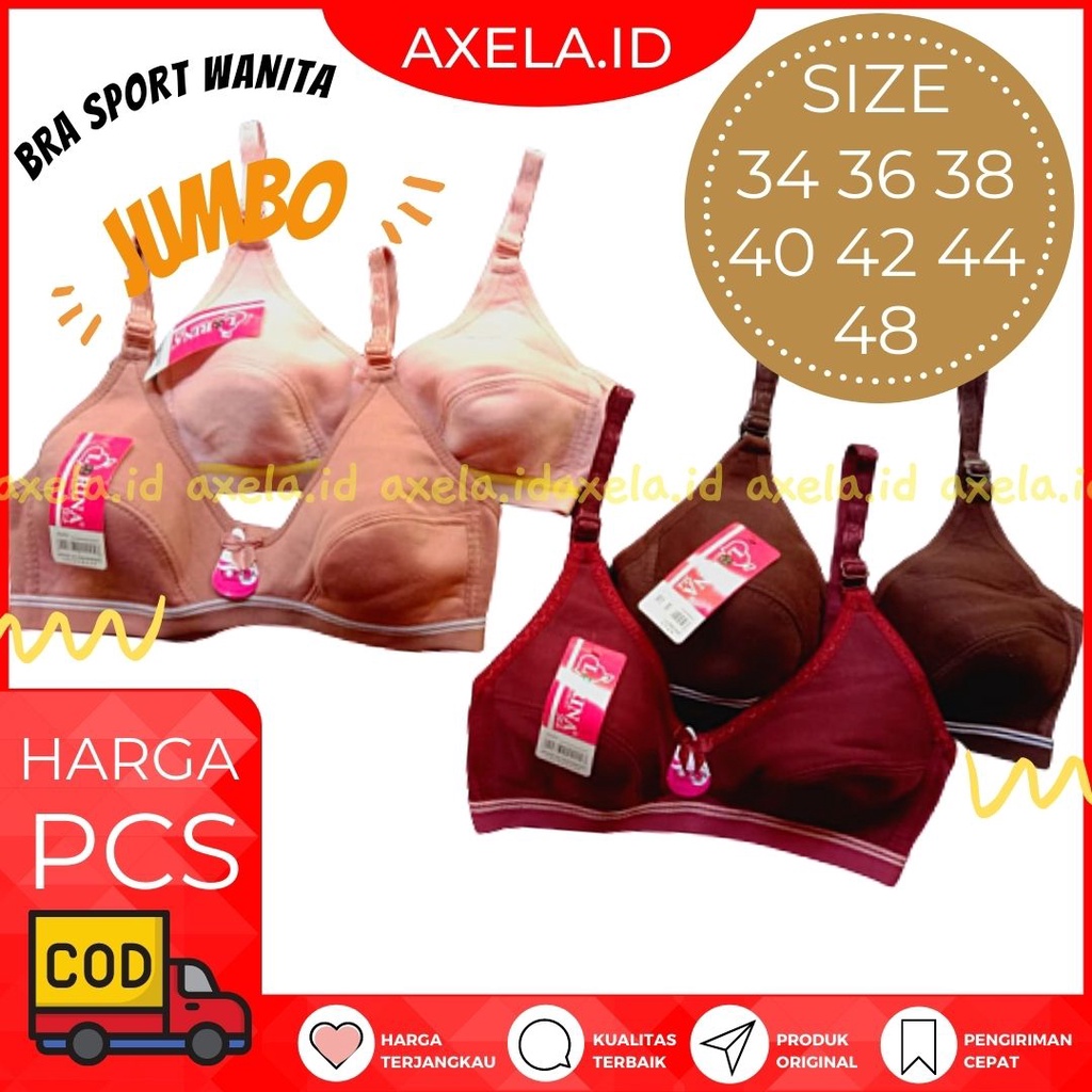 BRA SPORT WANITA LORINA POLOS BRA GYM FITNESS YOGA OLAHRAGA NON BUSA - AXELA