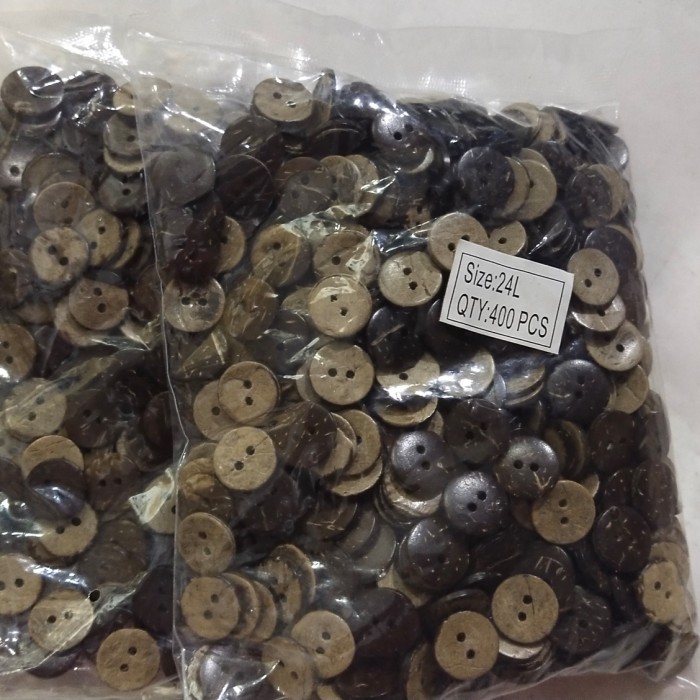 kancing batok ukuran 15 mm 1,5 cm - kancing batok 24 L isi -+ 400 - Kancing Batok - Kancing Lubang 2