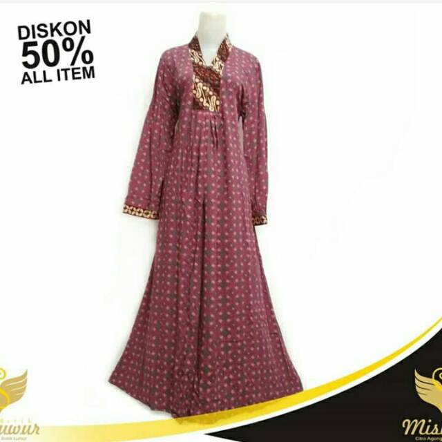 Batik gamis zikin batik cap pekalongan