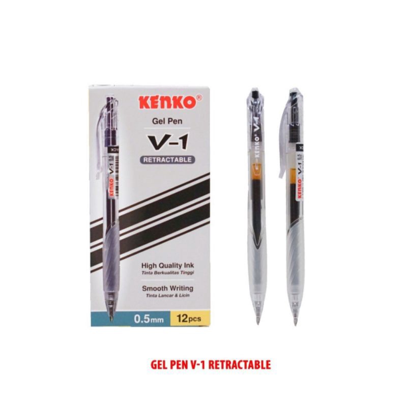 

Gel Pen Kenko V-1 hitam 0,5mm