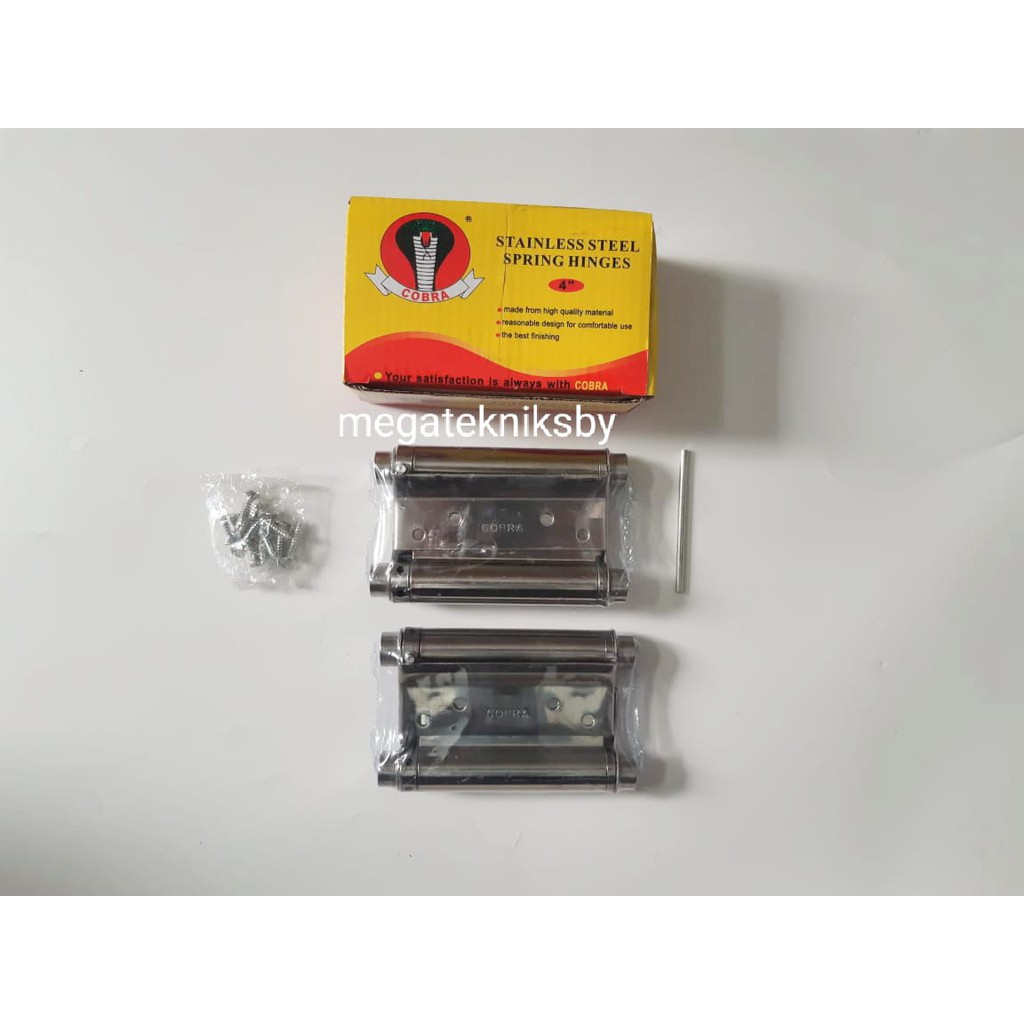Engsel Veer Double Cobra Stainless - Engsel Pintu & Lemari
