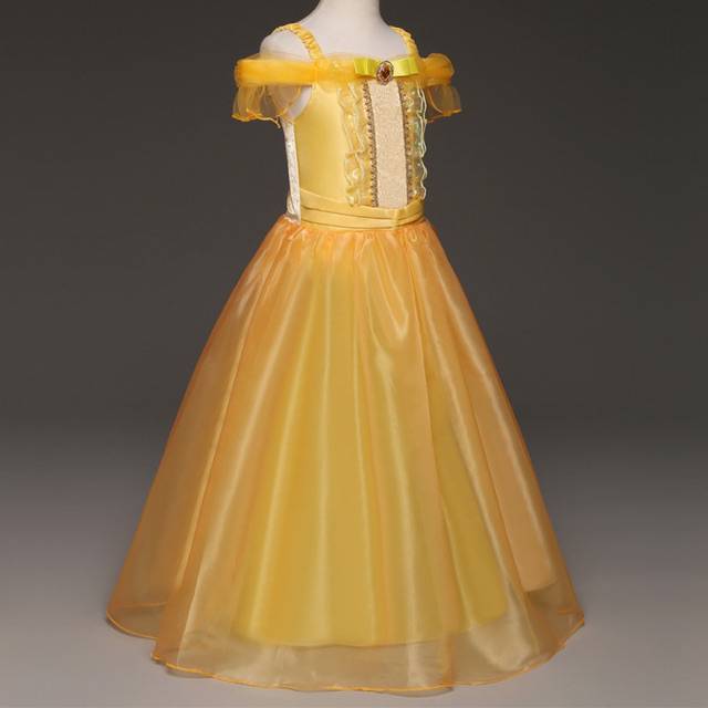 Baju kostum dress princess belle anak hadiah ulang tahun anak