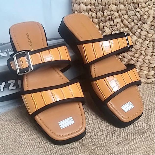 KAYZINEVA Sendal Wanita Flip Flop Croco F02