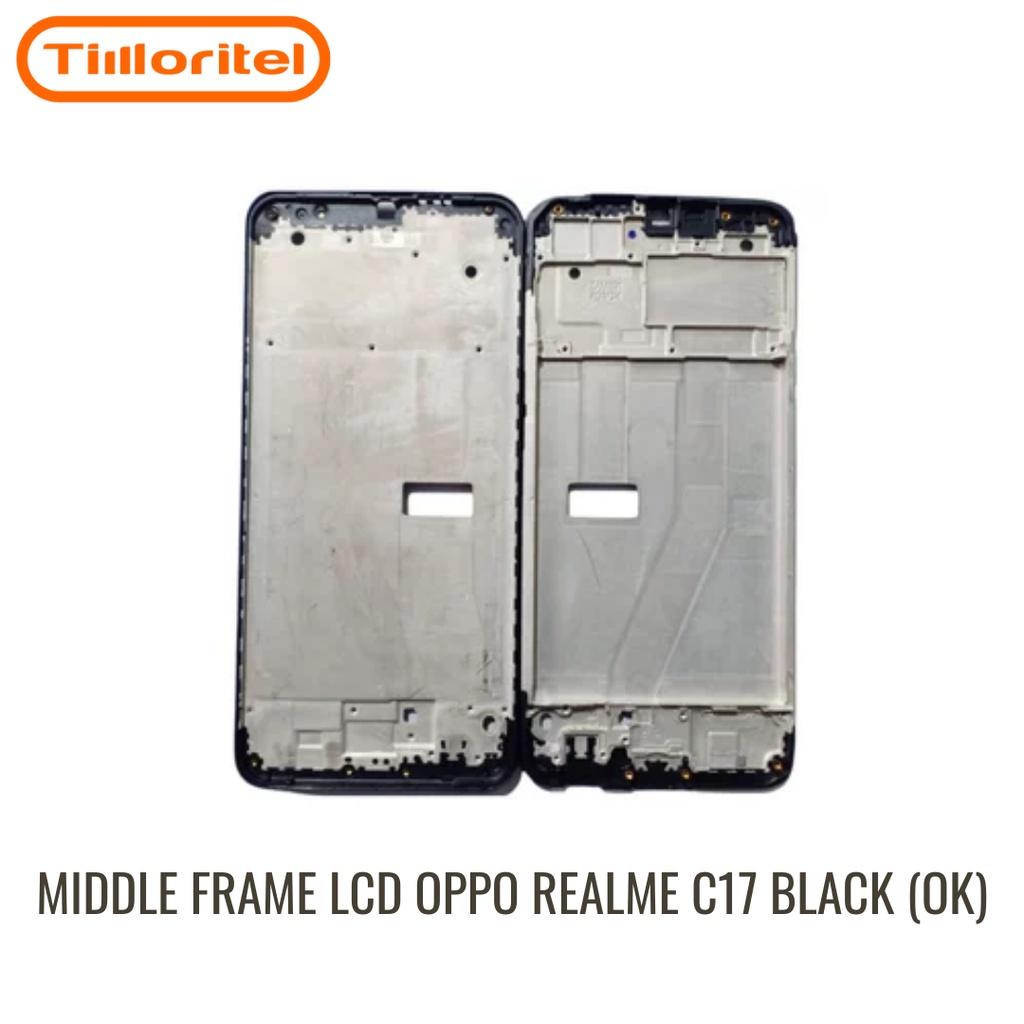 TULANG TENGAH / MIDDLE FRAME LCD OPPO REALME C17 BLACK (OK)