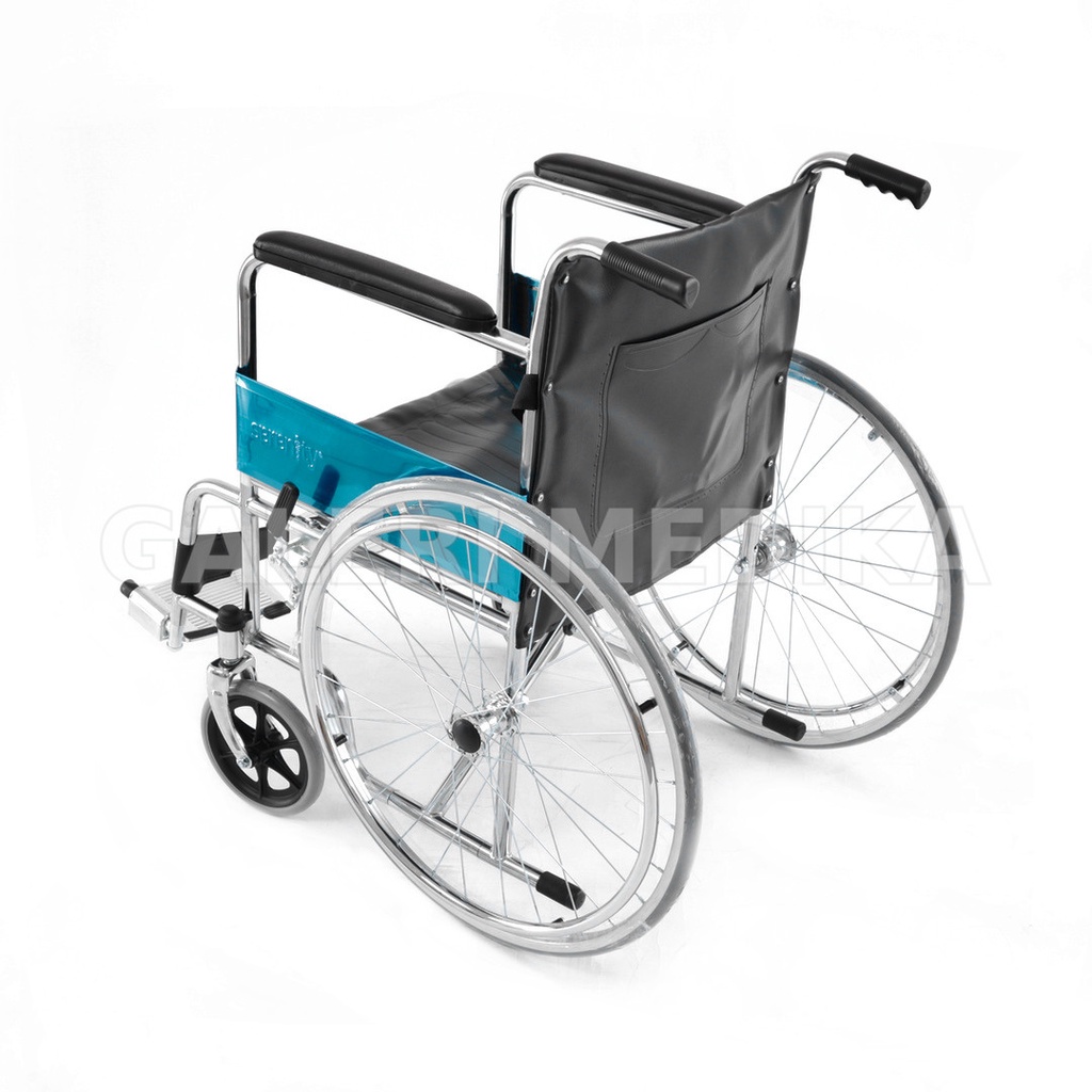 Kursi Roda Rumah Sakit Serenity SR-809S Steel Wheelchair Kuat Hingga 100Kg