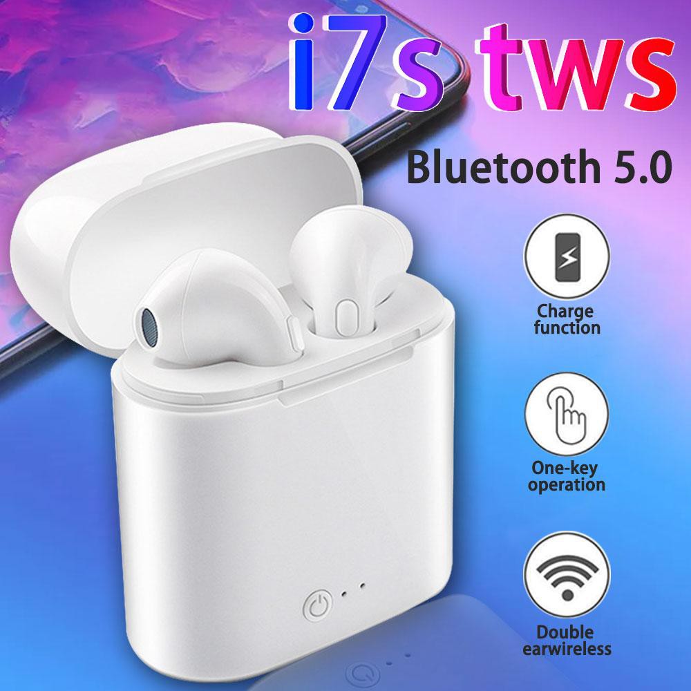 Earphone Headset Bluetooth I7S TWS4 Wireless 5.0 HIFI Stereo Sound Music In-ear With Mic Earphone Bluetooth I7S TWS