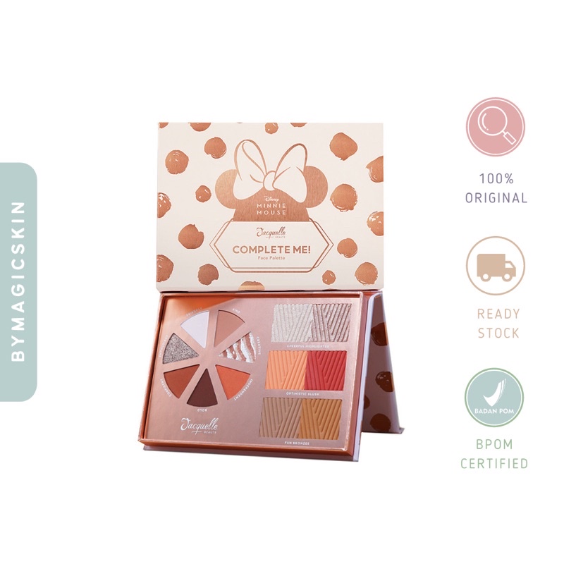 Jacquelle Complete Me Face Palette -  Disney Minnie Mouse Edition [eyeshadow, highlighter, blush]