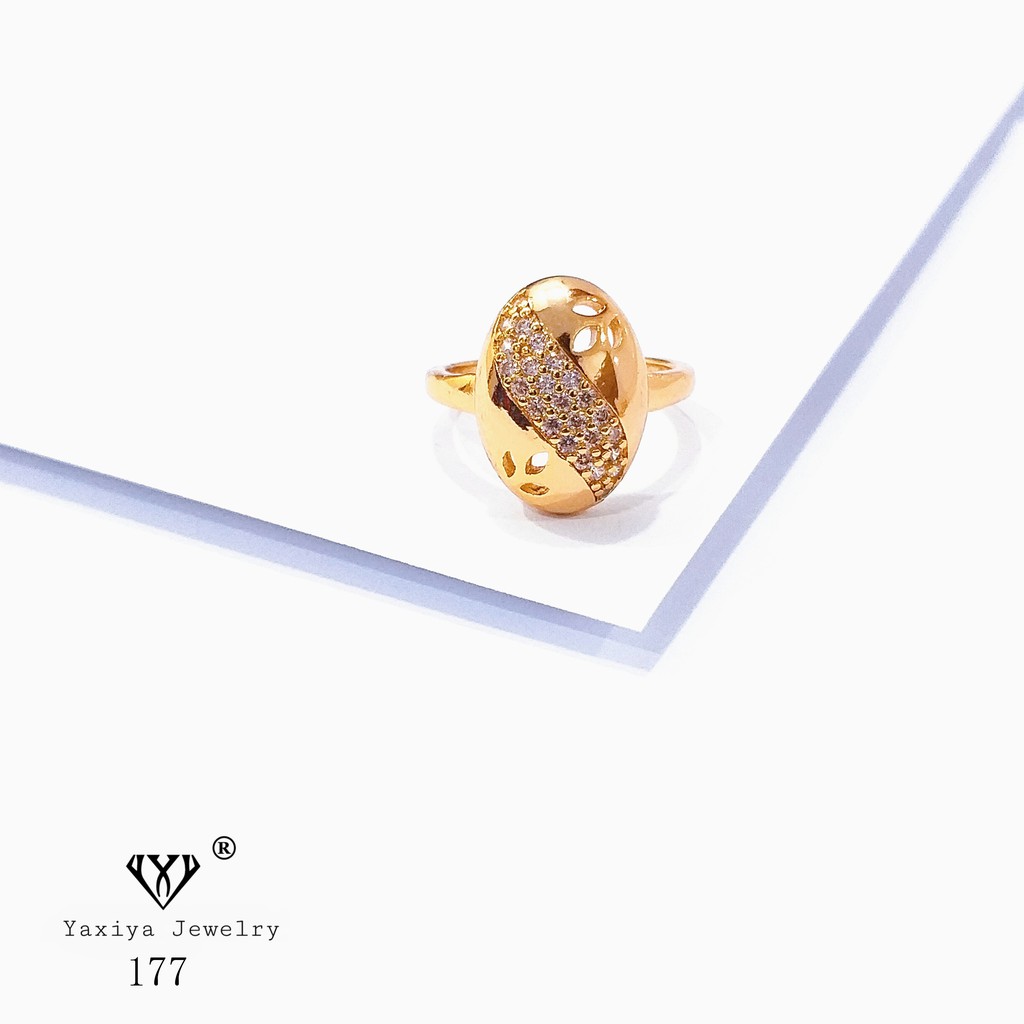 

Cincin permata perhiasan imitasi gold18k 177