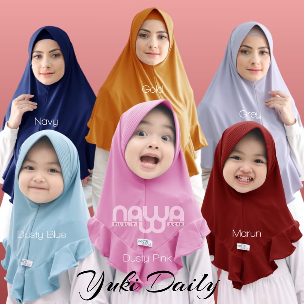 Momiasi - Kerudung Anak Jilbab Hijab Anak Bayi Perempuan Premium Yuki Daily