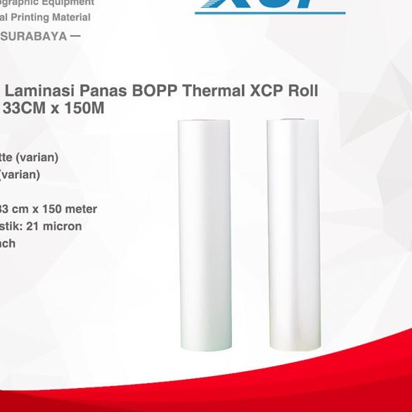 

⭐hotsale⭐ Plastik Laminasi Panas BOPP Thermal XCP Roll 21 mic 33CM x 150M .!