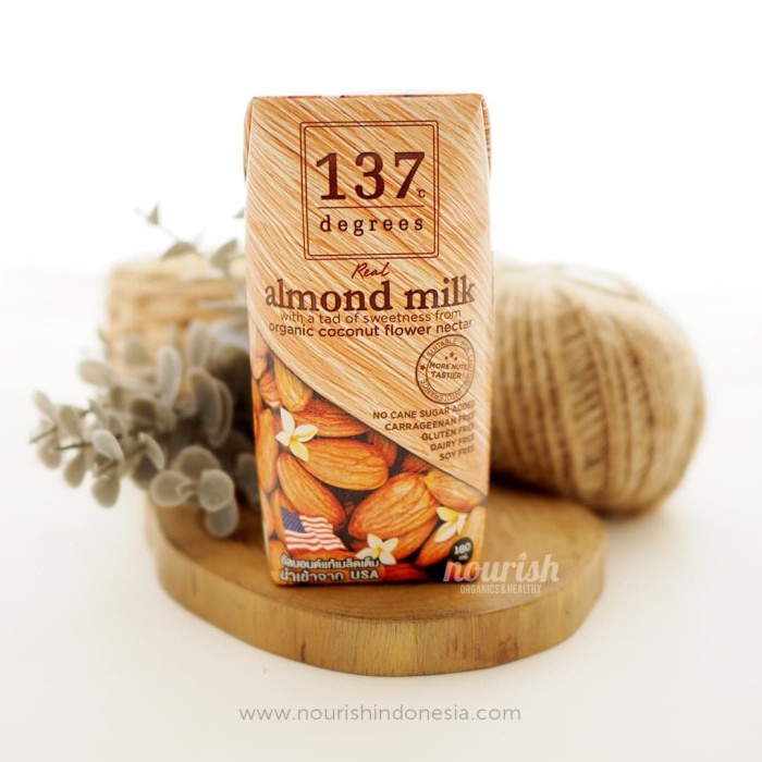 

Da2011Ca 137 Degrees Real Almond Milk With Organic Coconut Nectar 180 Ml Xa201As