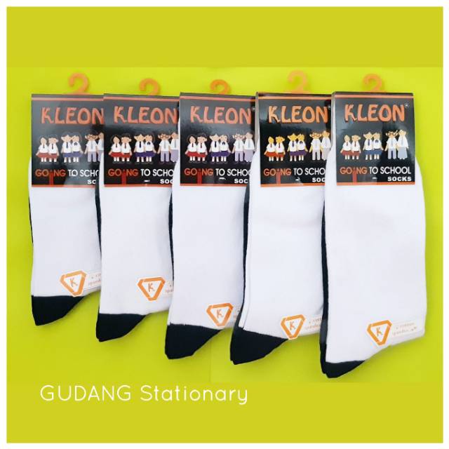 Kaos Kaki Back To School Putih Hitam KLEON