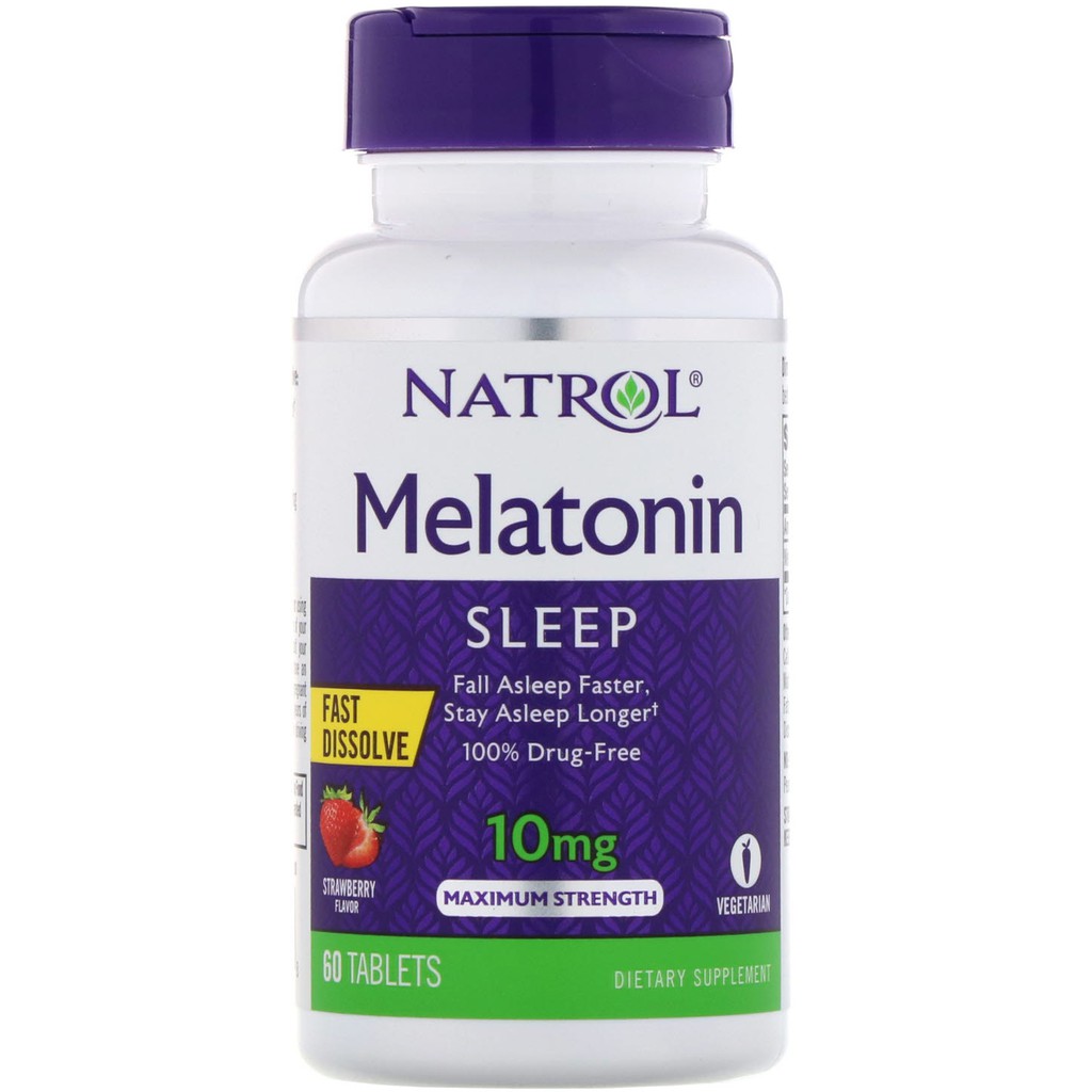 Natrol Melatonin Fast Dissolve Max Strength Strawberry 10 mg Ori USA