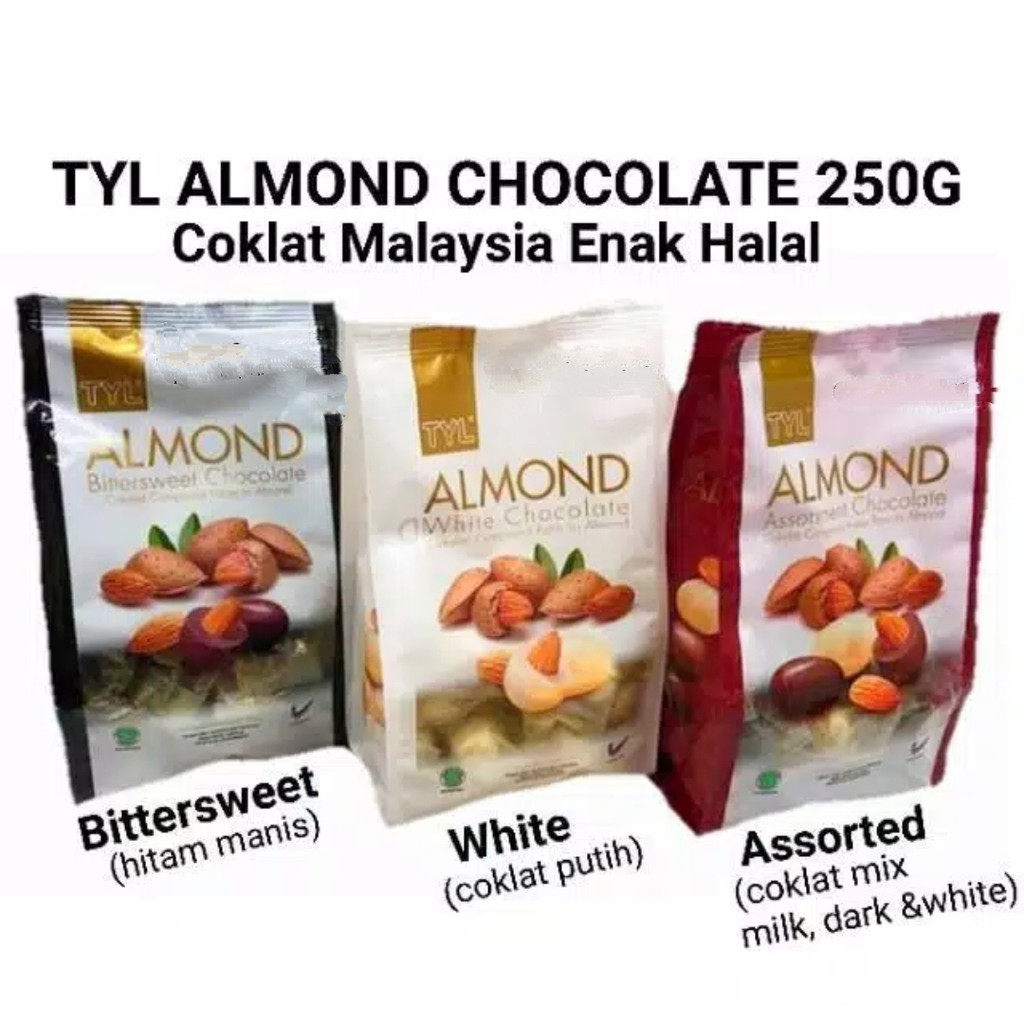 

TYL BAG ALMOND CHOCOLATE 250GR