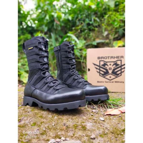 Sepatu pdl tni polri type ninja outsole rubber merk brotrher