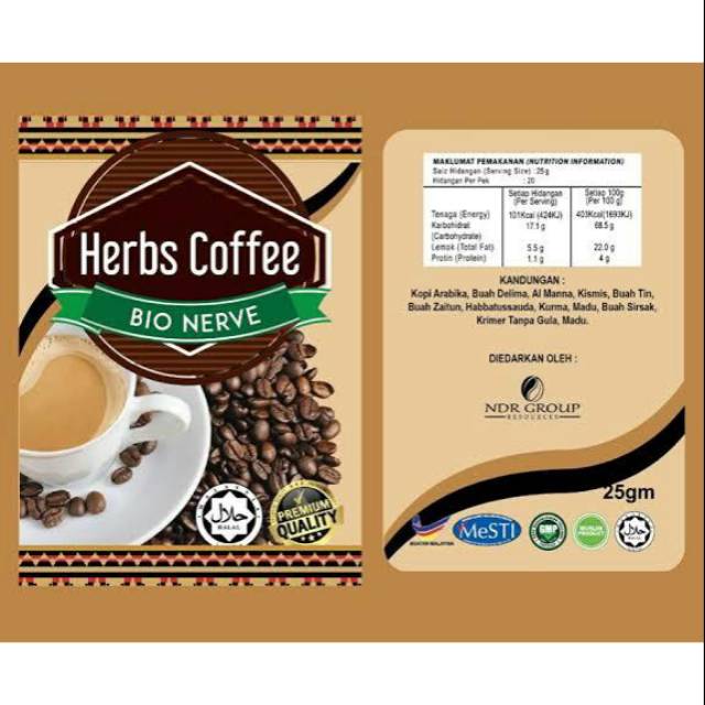 HERBS COFFEE BIO NERVE ORIGINAL
