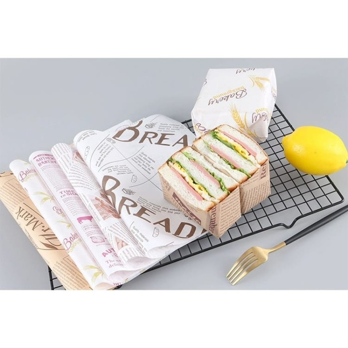

Rgsd4s Kertas Baking Wrap Burger Paper Alas Gorengan (Isi 10 Lembar) - Bread D5Smuc