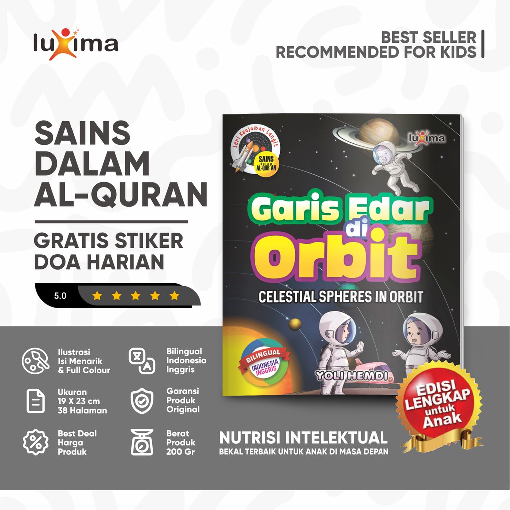 Garis Edar Pada Orbit - Seri Keajaiban Langit 4 / Buku Belajar Pengetahuan Sains Quran Anak Bergamba