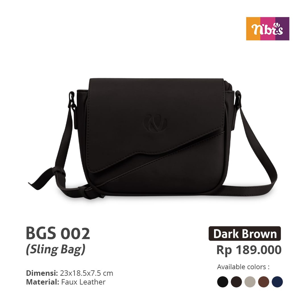 Nibras Sling Bag BGS 002 Tas NBRS Terbaru Simple Kekinian