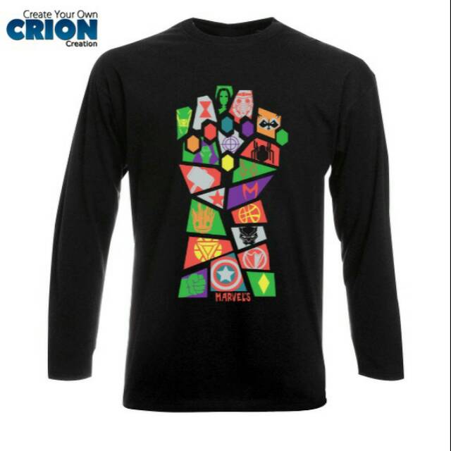 kaos lengan panjang - Avenger Infinity Wars Thanos hand by crion