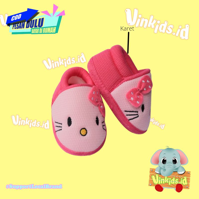 Sepatu Anak Bayi Perempuan Prewalker 0-12 Bulan Karakter Hello Kitty