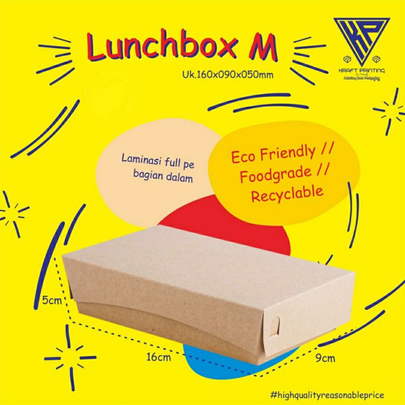 

Lunchbox M/Dus kemasan/Dus Catering/Box makanan/Packaging/Kotak Nasi/Makanan min 50pc