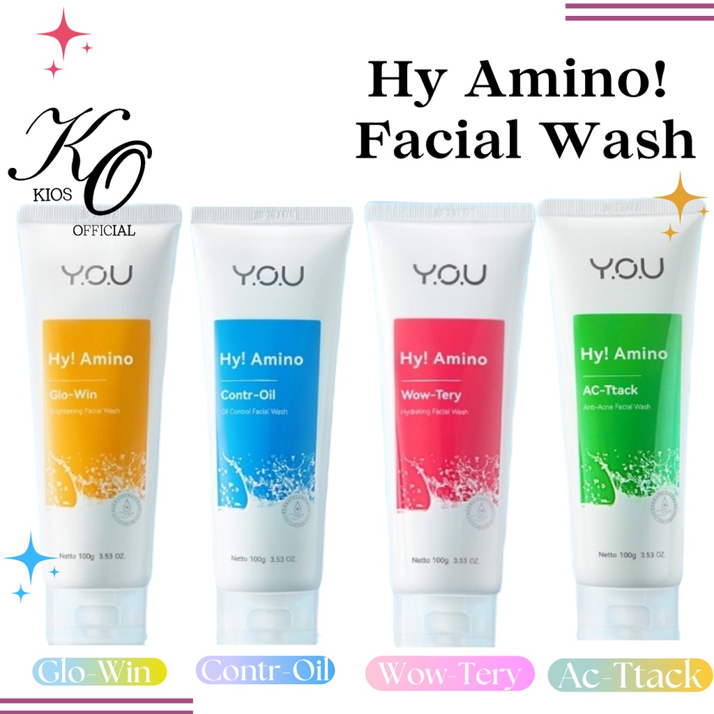 You Hy! Amino Facial Wash | Brightening | Hydrating | Anti Acne | Oil Control 100g