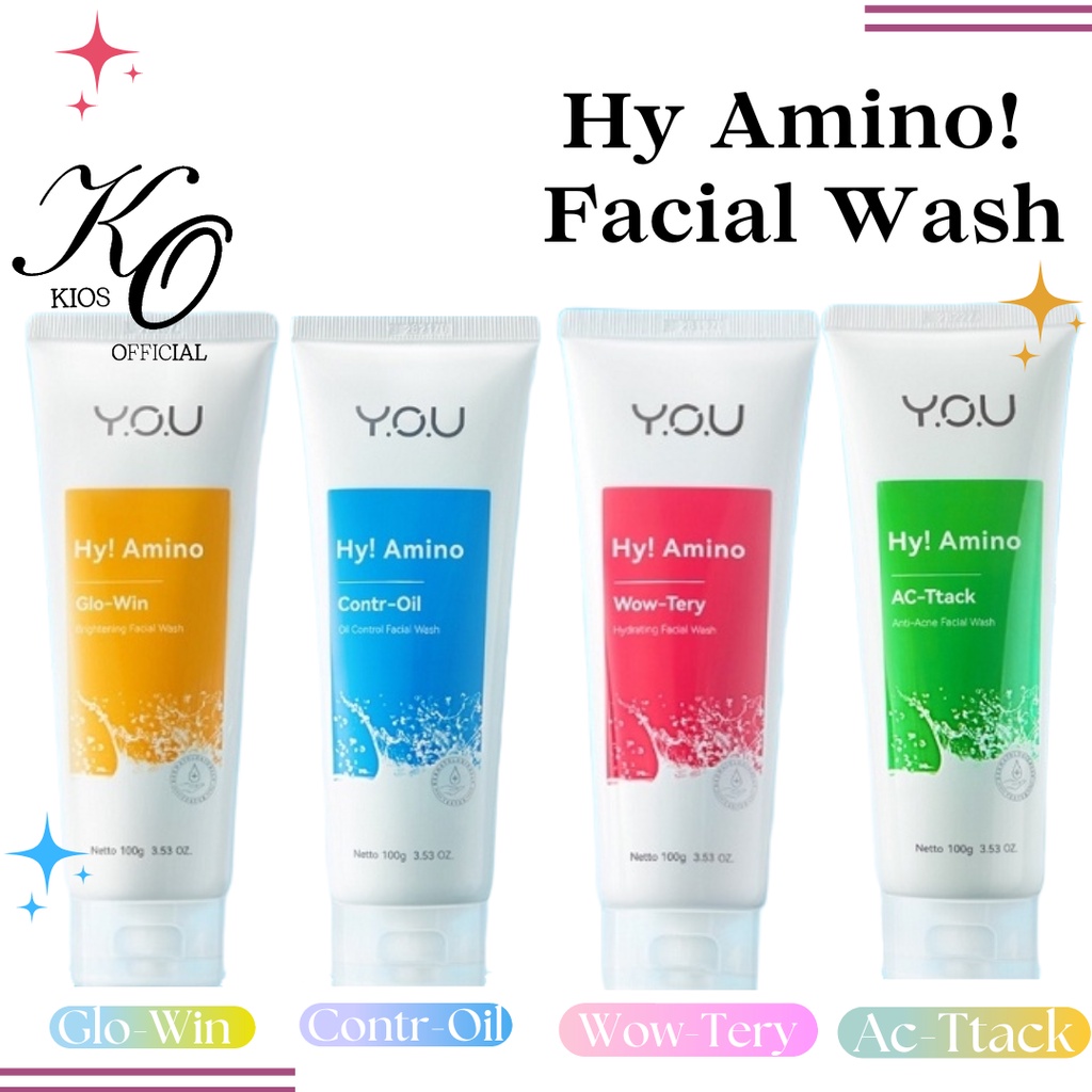 You Hy! Amino Facial Wash | Brightening | Hydrating | Anti Acne | Oil Control 100g