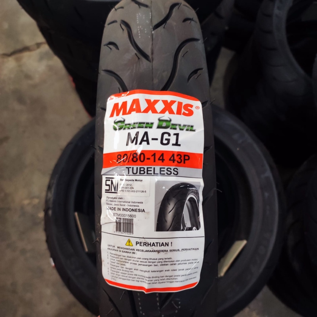 Ban motor matic Maxxis Green Devil MA G1 80 80 14 mio beat vario tubeless