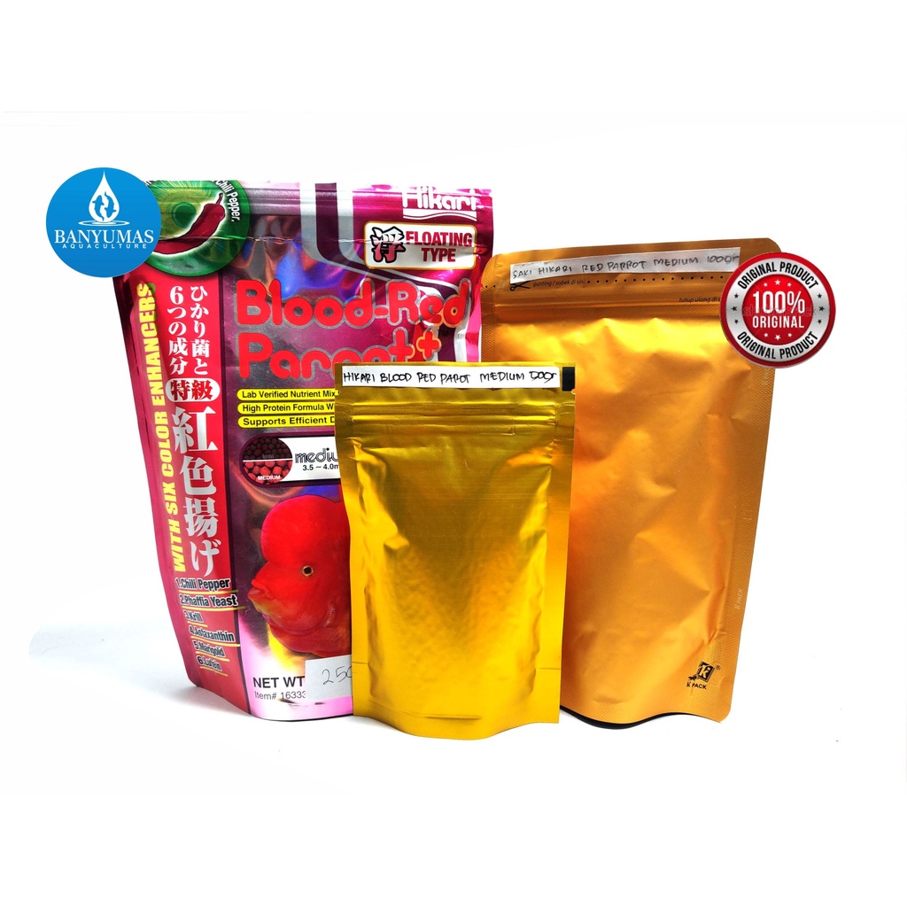 Hikari Blood Red Parrot Pakan Louhan Pelet Parrot