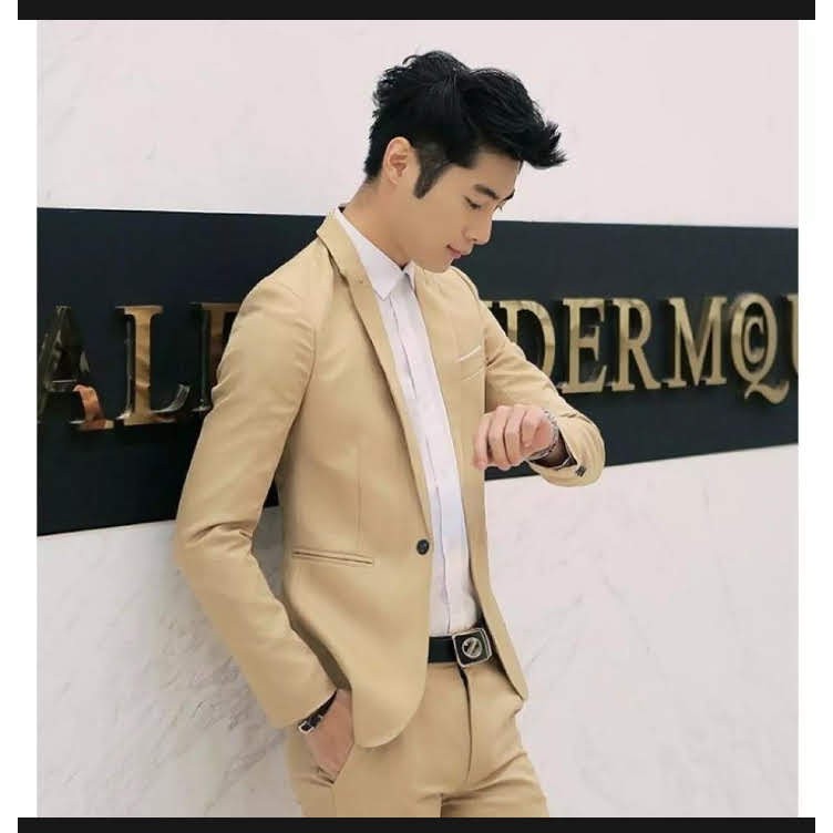 SETELAN BLAZER SANTAI PRIA CASUAL 3IN1 - MILKY MILO KOREA STYLE SLIMFIT ORIGINAL NIKAYU FULL FURING