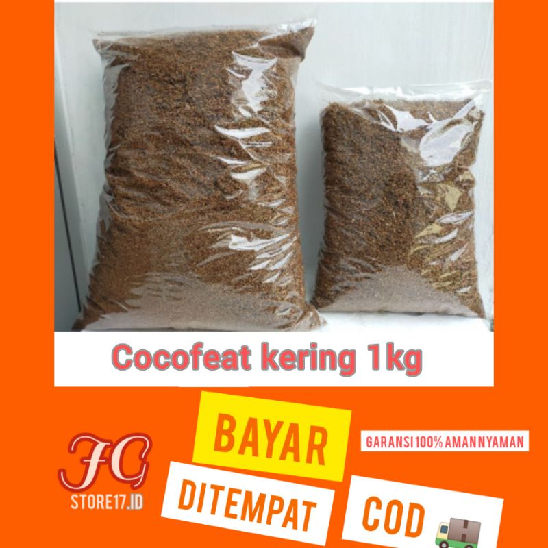 Cocofeat media tanaman cocofeat kering 1 kilo ampas sabut kelapa