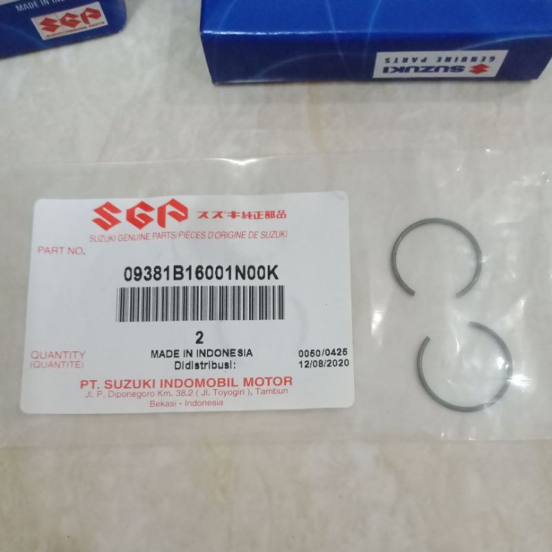 PISTON RING SEHER KIT SATRIA FU 150 KARBU SIZE STANDAR STD ORIGINAL ORI ASLI SUZUKI SGP 12100-25G10-0F0-5
