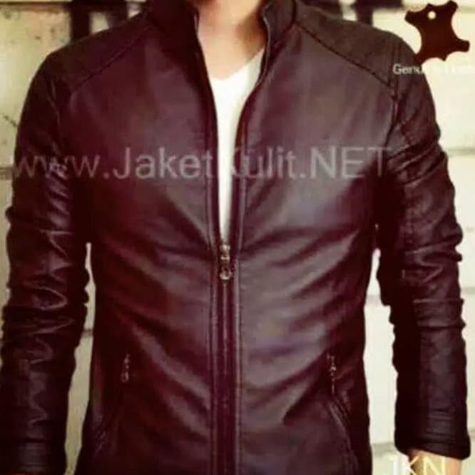7lkc jaket pria kombinasi levis jaket semi kulit cowok distro jeans terbaru - hitam, m o1gy