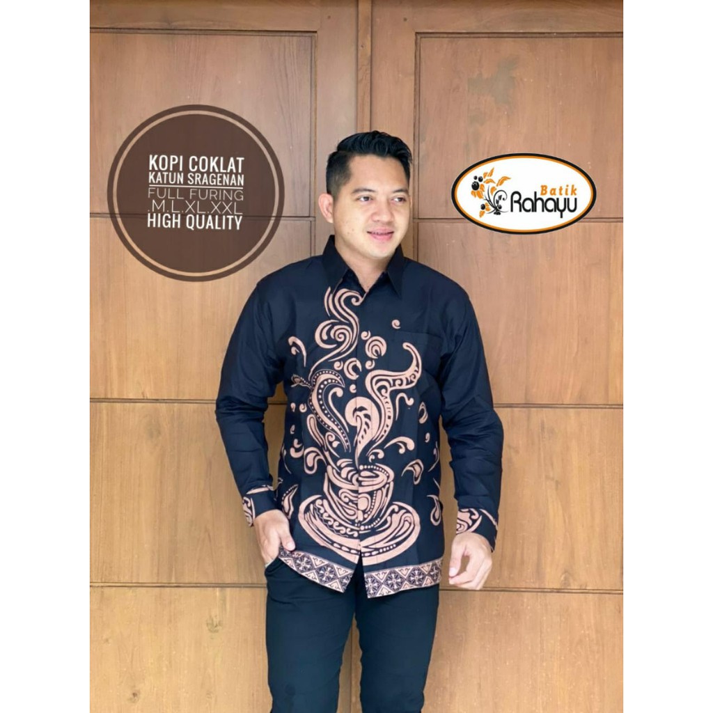 KOPI COKLAT RAHAYU KEMEJA BAJU BATIK PRIA SOLO LENGAN PANJANG FULL FURING KATUN HALUS PREMIUM Seragam MAHESA PERWIRA SETYO PRABU KALAWANGSA GALING PURWO TERATAI CAKRA WIRAYUDHA PENDEK MADUKARA ARINDA INDIGO GIANDRA MERAK BATIK SOLO AMANAH BATIKSOLOAMANAH