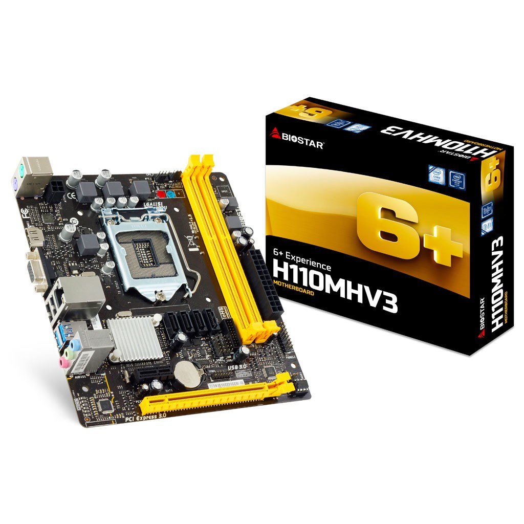 BIOSTAR Motherboard H110MHV3 Intel H110 LGA1151 DDR3