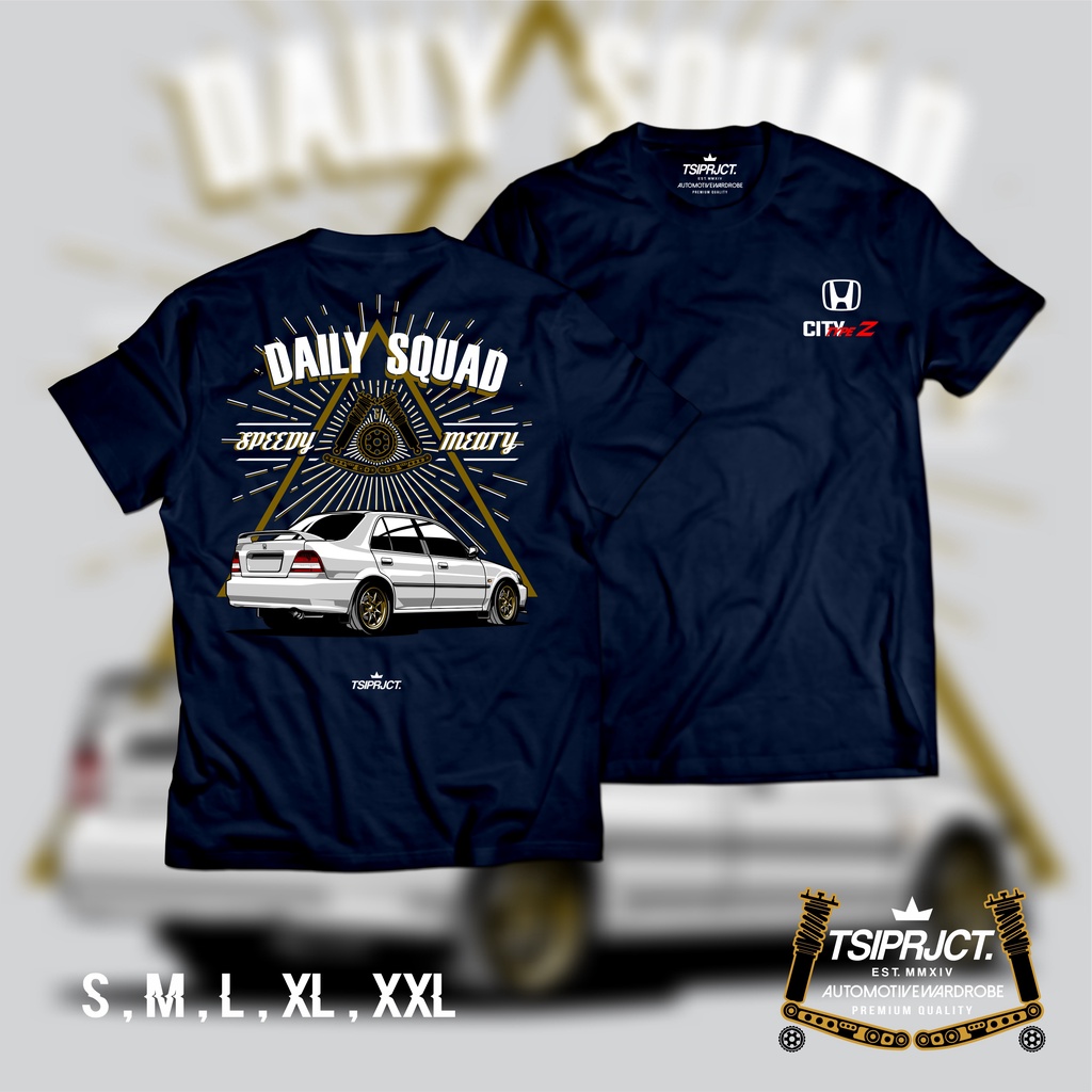 TSIPRJCT Kaos Honda City TypeZ Dailysquad Biru Navy