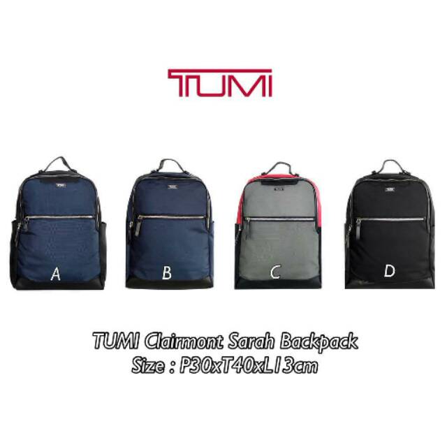 TUMI men Clairmont Sarah Backpack original authentic asli tas