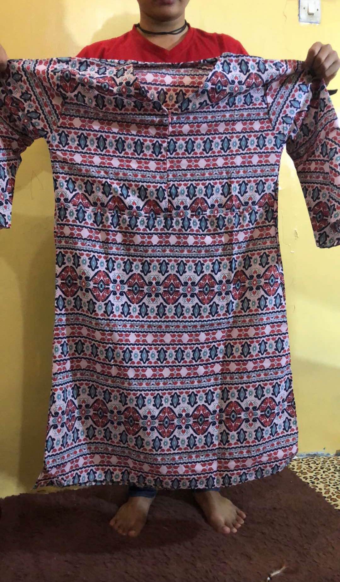 Batik Tunik Etnik Tunik Bohemian Rempel Belah Samping Busui Friendly Free Belt