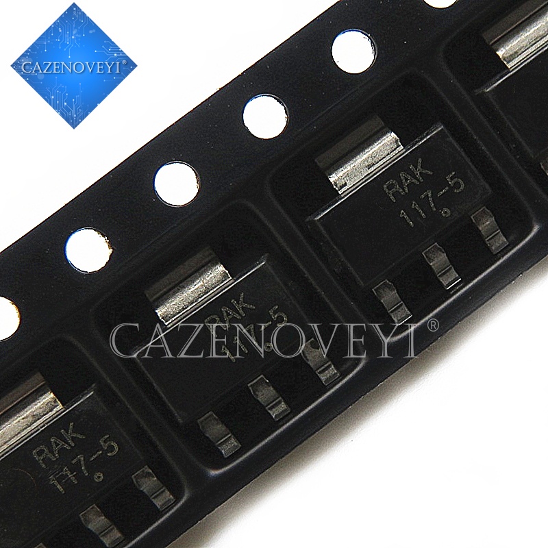 10pcs Ic Ncp1117St50T3G Ncp1117 1117-5 Sot-223 5v