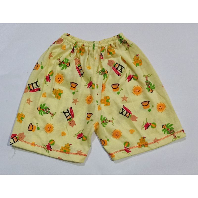 Celana Pendek Bayi SNI Motif Warna Belva Size 6-12 Bulan Bawahan Bayi Celana Harian Bayi 100% Cotton Halus