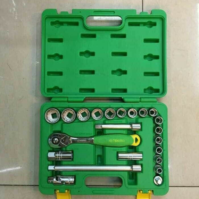 Kunci Sok set 1/2&quot; DR 22pcs/ Tekiro box plastik