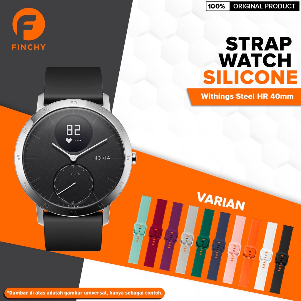 Finchy Strap for Withings Steel HR 40mm Replacement Silicone Wristband