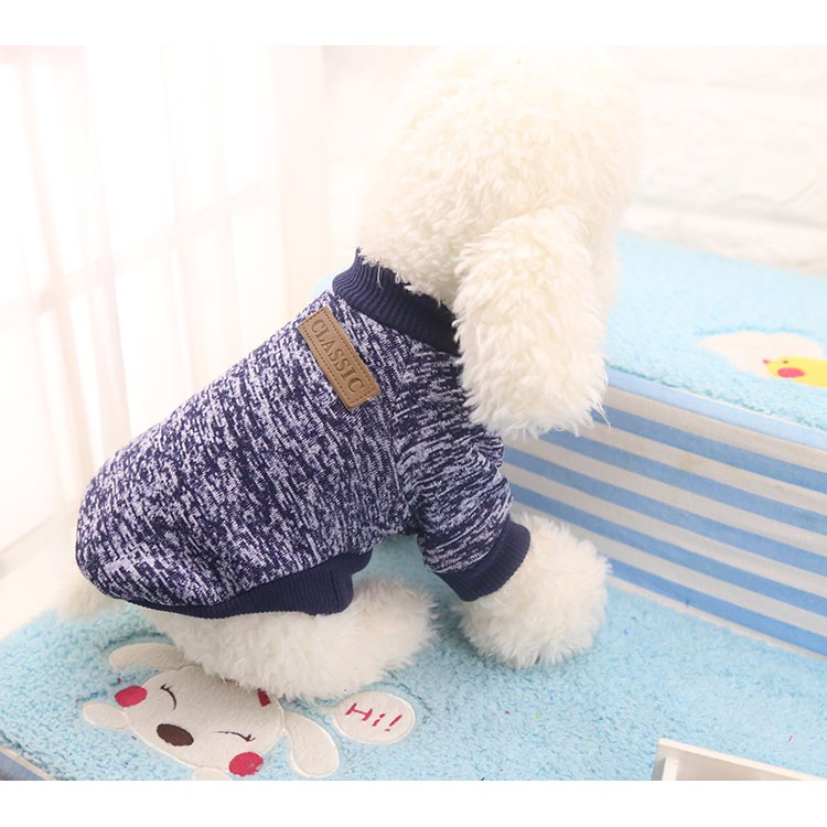 Sweater Anjing Peliharaan Bahan Fleece Lembut Hangat 8 Warna Untuk Musim Dingin