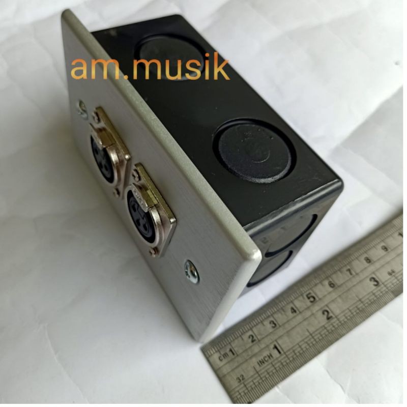 PANEL BOX MIC TANAM DI TEMBOK JACK XLR FEMALE 2 CHANNEL