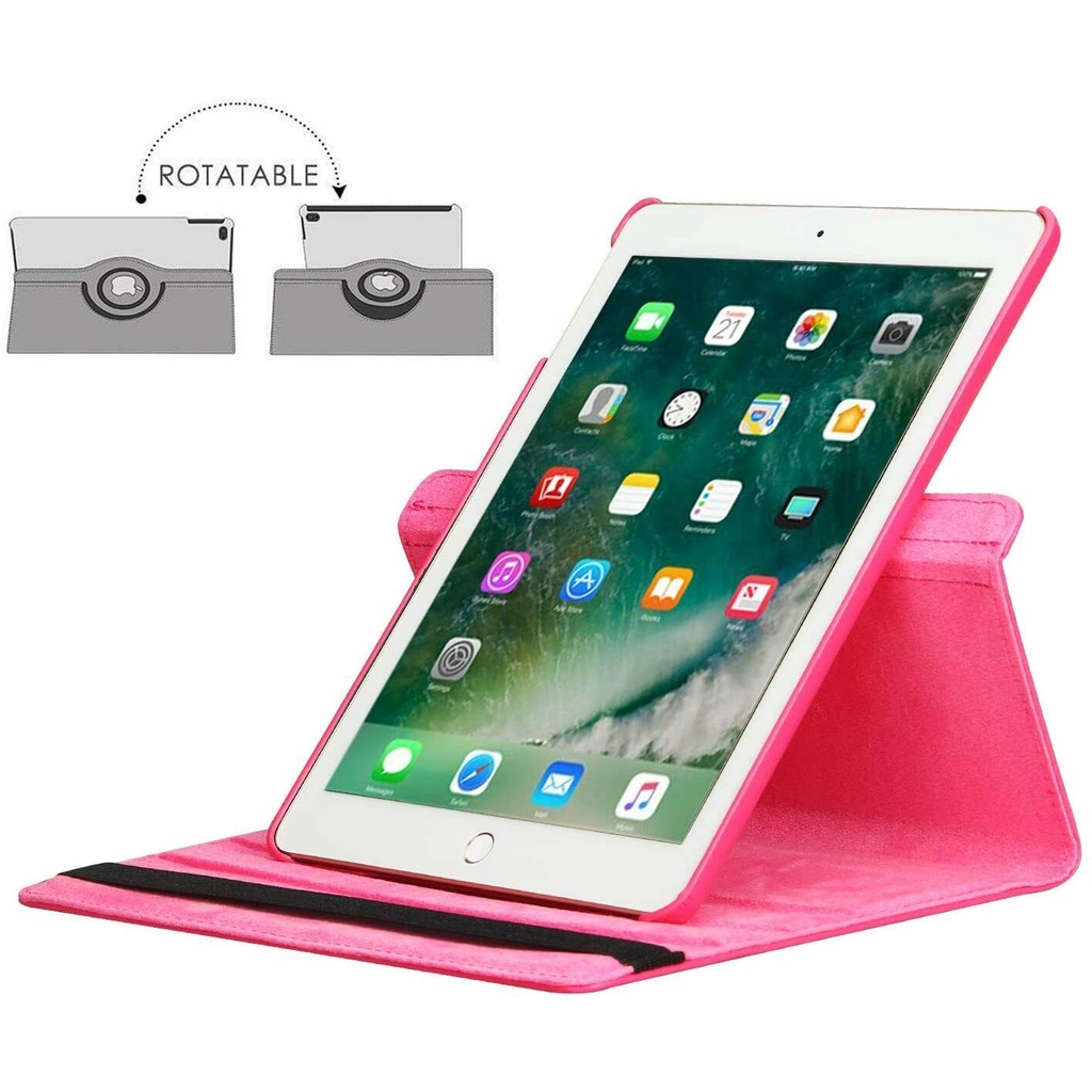 Casing Flip Case Kulit Magnetik Untuk Apple Ipad 9.7 6th 5th 2017-18, Dapat Berputar 360 Derajat